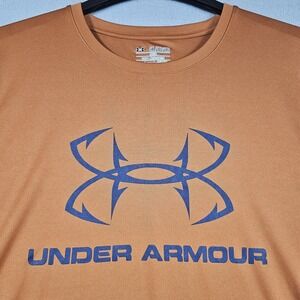 Under Armour HeatGear Shirt Men 2XL Loose Fit Perfomrnace Orange T shirt